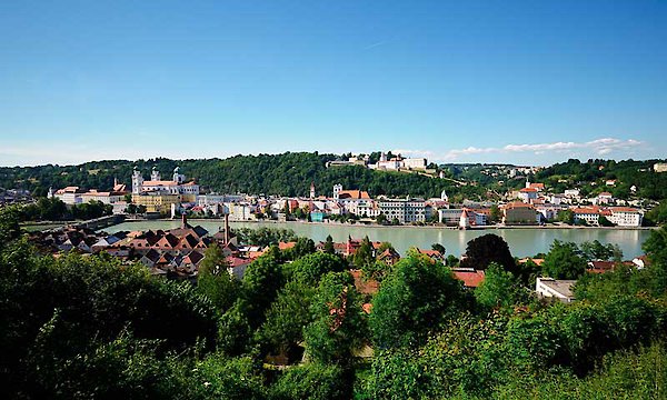 Dreiflüssestadt Passau im Bayerischen Wald